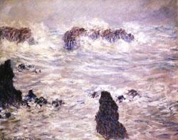 Claude Monet Storm,Coast of Belle-Ile Germany oil painting art